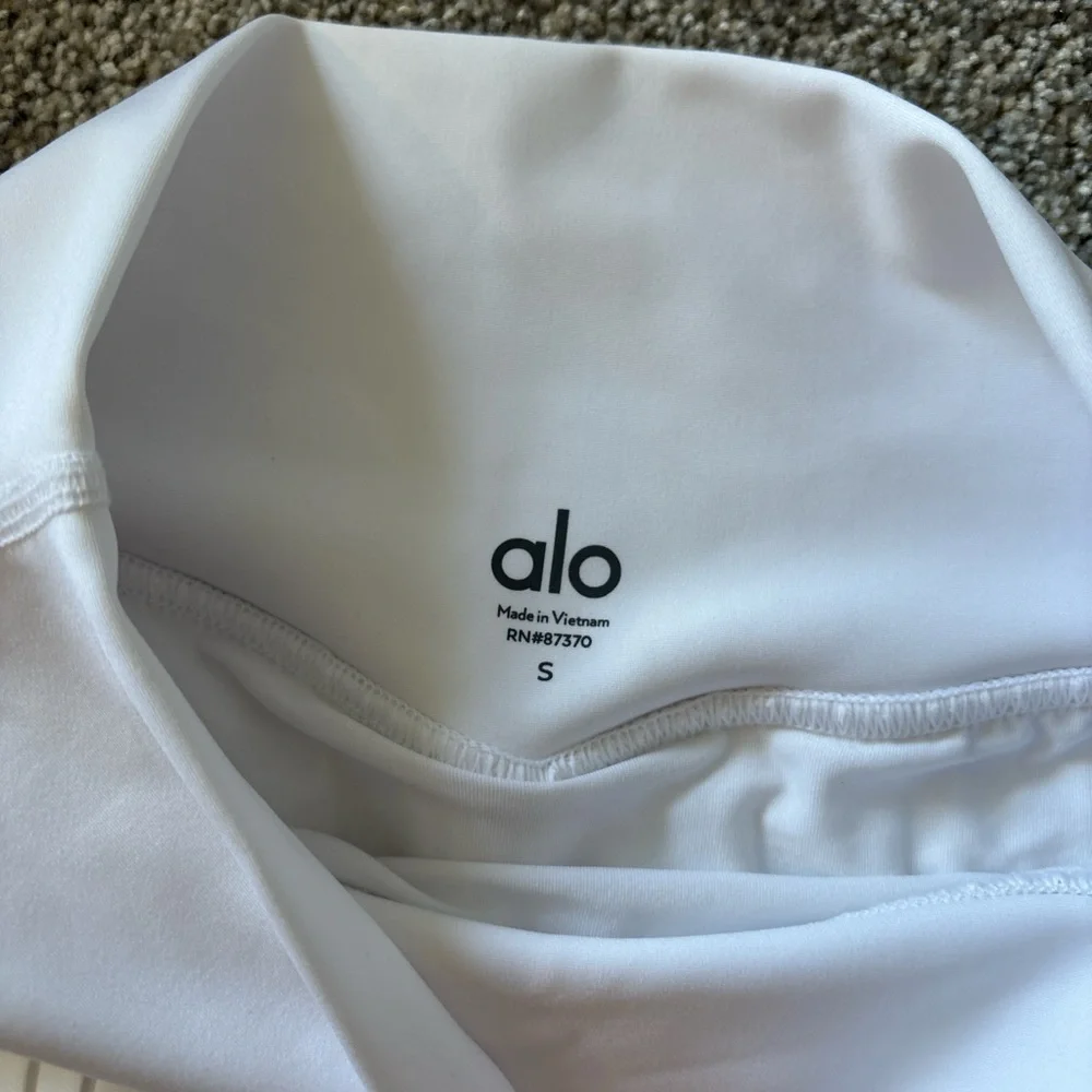 ALO Yoga White Mini Skater Skirt